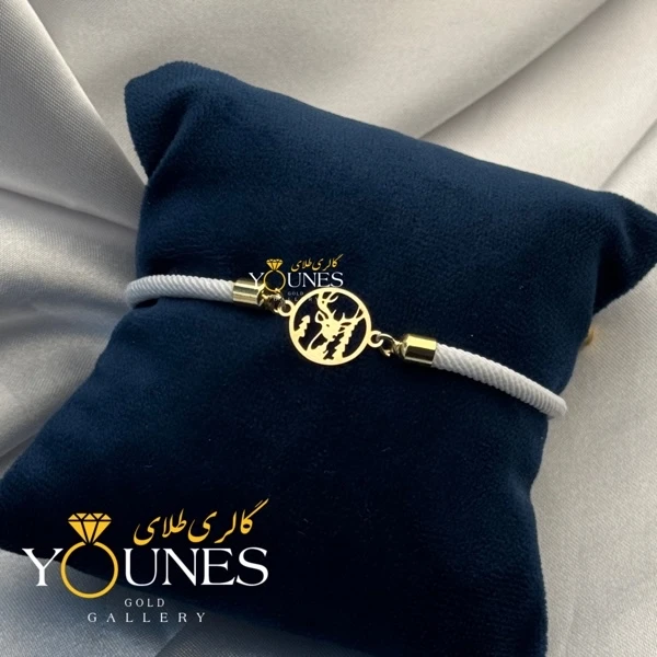 دستبند گوزن دایره ای طلا لیزری